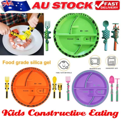Kids Shovel Fork Spoon Cutlery Constructive Eating Tableware for Kitchen Gift OD - image 1 of 4
