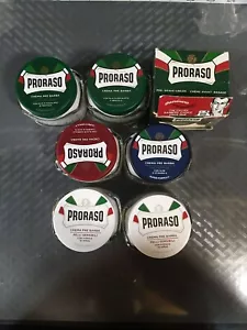7 PRORASO Pre-Shave Creams Vary (No Box) Sandalwood/Menthol/Sensitive/Aloe #L16 - Picture 1 of 3