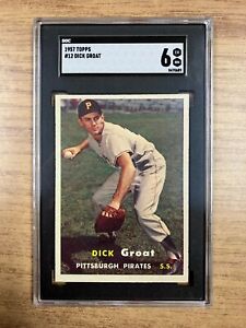 1957 Topps DICK GROAT Pittsburgh Pirates #12 SGC 6 EX/NM Condition