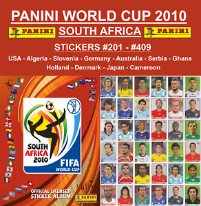 Panini FIFA World Cup South Africa 2010 Stickers #201 - #409