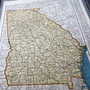 Mappa atlante Georgia anni 40 vintage - Foto 1 di 16
