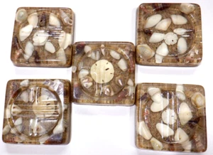 Getränk Untersetzer Vintage Plexiglas Küstenstil Muscheln von Design Geschenke - Bild 1 von 7