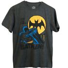 Pre-Owned DC Batman Look Out T Shirt Mens Licensed DC Comics Tee Charcoal Size M