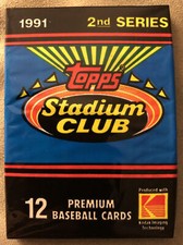 1991 Topps Stadium Club Baseball Pack Blue Jays Player Top Chuck McElroy Cubs Ba