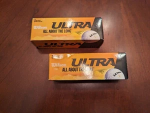6 New Wilson Ultra All About The Long White Golf Balls In Original Sleeves - Picture 1 of 7