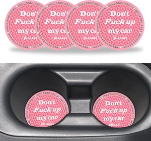 Car Coasters for Cup Holders, 4Pcs Universal Non-Slip Bling Cup Holder Coaster, - Picture 1 of 6