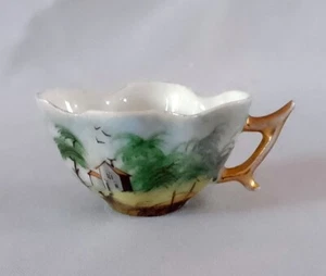 Antique Victoria Pottery Altrohlau Bohemia Miniature Hand Painted Cup - Picture 1 of 12