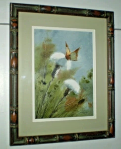 George Bjorkland 10 x 7" Kunstdruck Schmetterling Aquarelldruck gerahmt - Bild 1 von 5
