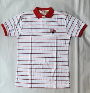 Tampa Bay Bandits Striped Polo Shirt Vintage 1982 USFL Size M Logo 7 Cotton Poly - Picture 1 of 6