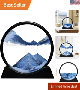 Moving Sand Art Picture Round Glass 3D Deep Sea Sandscape in Motion Display F... - Picture 1 of 8