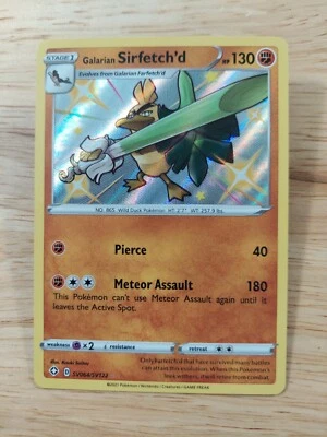Galarian Sirfetch'd SHINY SV064/SV122 Shining Fates NM Holo Foil Rare Pokemon - Image 1 of 2