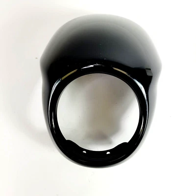 Harley Davidson OEM Dyna Sportster Headlight Speed Screen Fairing Vivid Black - Image 1 of 4