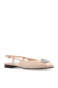 GUCCI Double G Pink Leather Ballet Flats New & Authentic - Picture 1 of 3