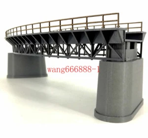 1/87 HO Scale Train Railway Scene Decorate Q4 R1 Curved Railway Bridge Model - Picture 1 of 7