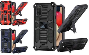 Tempered Glass / Tactical Stand Case Cover For Samsung Galaxy A02s SM-S124DL - Picture 1 of 6