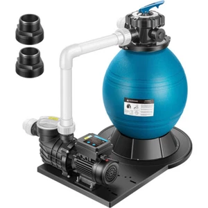 16'' Sand Filter for Above Ground w/ Timer 3/4HP Pool Pump 3168GPH 6-Way Valve - Picture 1 of 7