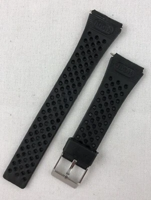 Kreisler Sport Strap Black Rubber Vintage Watch Band K-39 18mm Triathlon NOS - Image 1 of 3