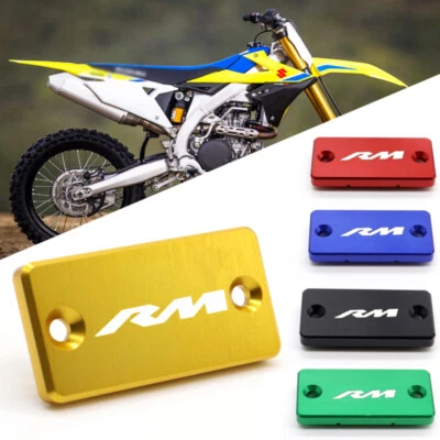 Tapa de cubierta de depósito de freno delantero para SUZUKI RM250 RM80 RM85 RM125 RM 250/125 Logo Foto 1 de 4