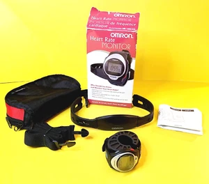 OMRON HR-100C HEART RATE MONITOR WATCH ALARM WATER RESISTANT FITNESS LCD DISPLAY - Picture 1 of 8