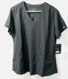 Medcouture Insight Scrub TOP Women's Sz XL Style 2411 Pewter Short Sleeve NWT - Picture 1 of 6