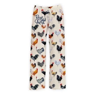 Brief Insanity "Rise & Shine Chicken" Print Unisex Lounge Pant w/ Pockets,#7145P - Image 1 of 2