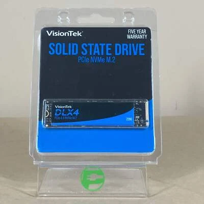 New VisionTek DLX4 Pro OPAL 2.0 2280 PCIe Gen4x4 NVMe M.2 4TB Solid State Drive - Image 1 of 2