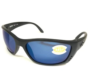 Costa Sunglasses Fisch 06S9054-0464 Matte Black Wrap Frames w 580P Blue Lenses - Picture 1 of 11