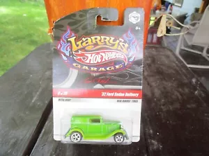 Hot Wheels Larry's Garage (2008) Green '32 Ford Sedan Delivery Real Riders Car 8 - Picture 1 of 3