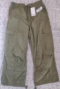 Kensie Jeans The Parachute Cargo Pant Womens Size 8 Loose Fit Drawstring Y2K - Picture 1 of 7