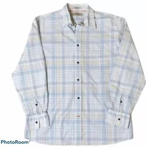 Abito da uomo Faconnable Casual abbottonato blu giallo a quadri cotone M - Foto 1 di 10