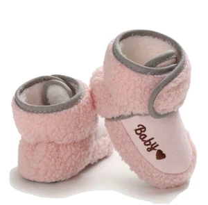 Babies Warm Non- Slip Slippers - Pink - Picture 1 of 5
