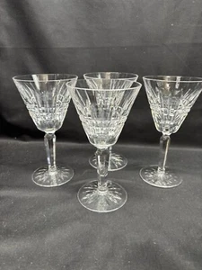 Set of 4 ~ Waterford Crystal "GLENMORE" Claret Wine ~ 6 1/2" Tall - Picture 1 of 9
