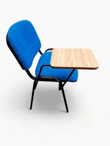 WRITING TABLET CHAIRS Stackable lecture Exam conference Black Chair Stacking BKF - Picture 1 of 4