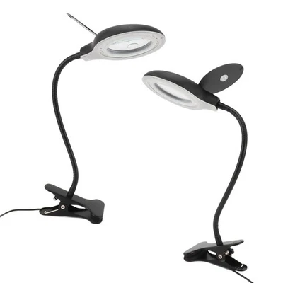Clip On LED Magnifying Lamp With Clamp Magnifying Glass With Light 3 Color - Image 1 of 4