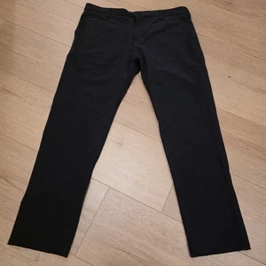 American Giant Pants Mens 38x32 Black Straight Leg Stretch Nylon Made In USA - Picture 1 of 8