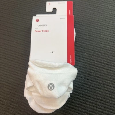NWT Lululemon Women's Power Stride Tab Socks White 3 Pack Size : S - Image 1 of 4
