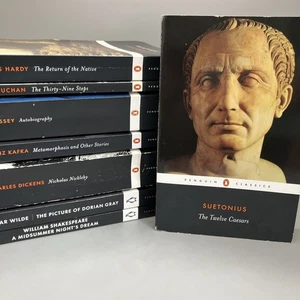 Penguin Classics Kafka Buchan Dickens Morrissey Hardy 8 Black Paperback Books - Imagen 1 de 14