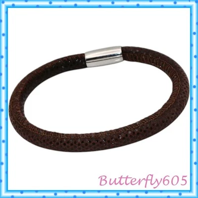 Brazalete Brighton Woodstock Cuero Marrón Brillante Añadir Dijes/Cuentas 8" Nuevo sin Etiquetas Foto 1 de 3