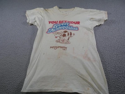 Camisa De Colección PenSupreme Leche Juvenil Pequeña Blanca Dulce Acidophilus Vaca Promo Años 70 Foto 1 de 4