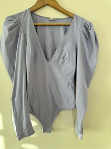 Free People Va Va Voop Lavendel Lila Langarm Body Gr. XS - Bild 1 von 5
