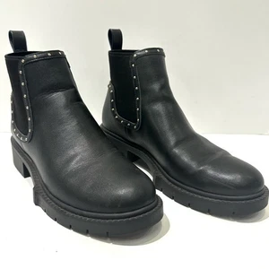 Coach Stiefelette schwarz Leder Lora gold Nieten Größe US 7 - Bild 1 von 14