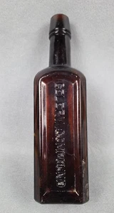 Antike dunkle Bernstein Flasche Paine's Sellerie Verbindung 1890er medizinisches Gesundheitstonikum - Bild 1 von 14