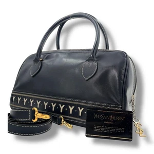 Borsa a mano Yves Saint Laurent tracolla pelle di vitello donna USATA DAL GIAPPONE - Foto 1 di 16