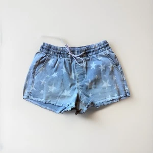 Celebrity Pink Size Small Pull On Lightwash Star Pattern Denim Shorts - Picture 1 of 6