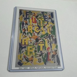 Vintage 1998 Nike Promo Poster Karte Fußball-WM Brasilien Nationalmannschaft 4 x 6 - Bild 1 von 4