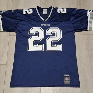 Vintage Reebok E.SMITH #22 Jersey Sz L Blue NFL Football - Picture 1 of 12