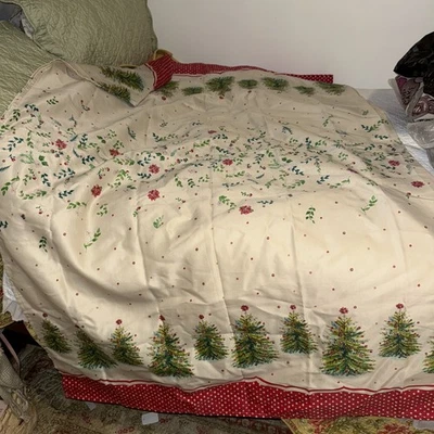 RETIRED Pioneer Woman Holiday Tree Christmas Tablecloth, 60 in x 80” - Image 1 of 4