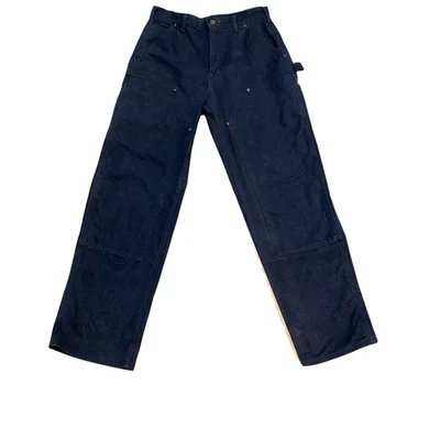 Брюки плотника Carhartt B136 черные с двойным коленом размер 30x32 искусственно состаренные - Изображение 1 из 4