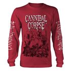 Cannibal Corpse Pile Of Skulls Red Longsleeve Officiel T-Shirt Hommes Unisexe