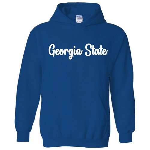 VETEMENTS Georgia State Panthers Basic Script Felpa con cappuccio colore squadra Royal